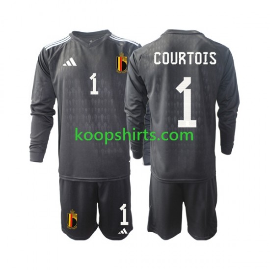 België Doelman Uit Tenue Kinder Voetbalshirts Courtois 1 2022 Lange Mouwen België Doelman Uit Tenue Kinder Voetbalshirts Courtois 1 2022 Lange Mouwen
