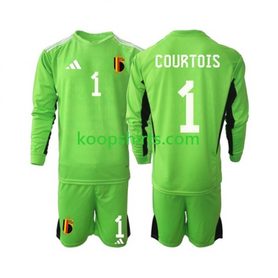 België Doelman Thuis Tenue Kinder Voetbalshirts Courtois 1 2021-2022 Lange Mouwen België Doelman Thuis Tenue Kinder Voetbalshirts Courtois 1 2021-2022 Lange Mouwen