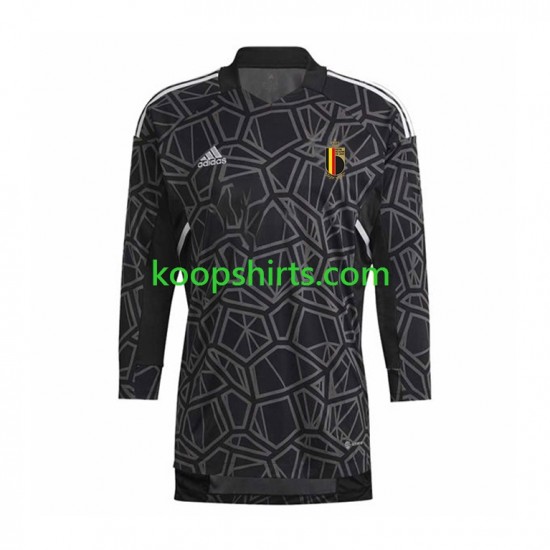 WK 2022 België Doelman Thuis Tenue Heren Voetbalshirts Lange Mouwen WK 2022 België Doelman Thuis Tenue Heren Voetbalshirts Lange Mouwen