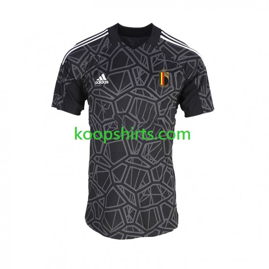 WK 2022 België Doelman Thuis Tenue Heren Voetbalshirts Korte Mouwen WK 2022 België Doelman Thuis Tenue Heren Voetbalshirts Korte Mouwen