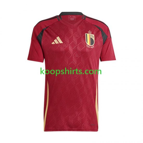 EK 2024 België Thuis Tenue Heren Voetbalshirts Korte Mouwen EK 2024 België Thuis Tenue Heren Voetbalshirts Korte Mouwen