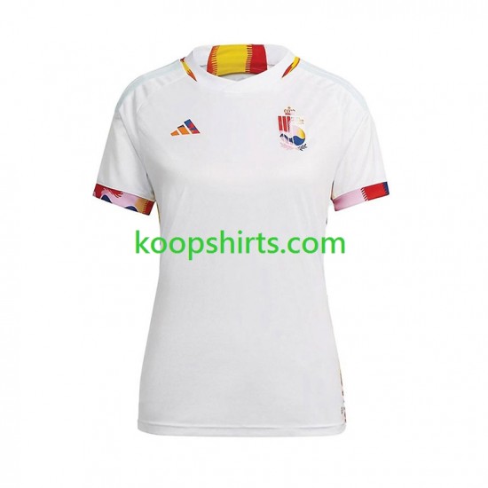 WK 2022 België Uit Tenue Dames Voetbalshirts Korte Mouwen WK 2022 België Uit Tenue Dames Voetbalshirts Korte Mouwen