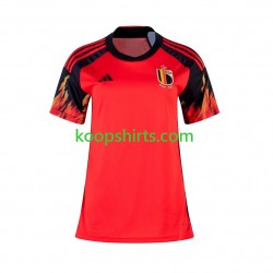 WK 2022 België Thuis Tenue Dames Voetbalshirts Korte Mouwen