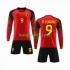 WK 2022 België Thuis Tenue Kinder Voetbalshirts R.LUKAKU 9 Lange Mouwen