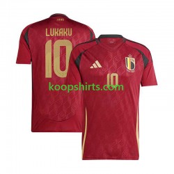 EK 2024 België Thuis Tenue Heren Voetbalshirts Romelu Lukaku 10 Korte Mouwen