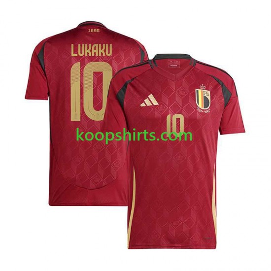 EK 2024 België Thuis Tenue Heren Voetbalshirts Romelu Lukaku 10 Korte Mouwen EK 2024 België Thuis Tenue Heren Voetbalshirts Romelu Lukaku 10 Korte Mouwen