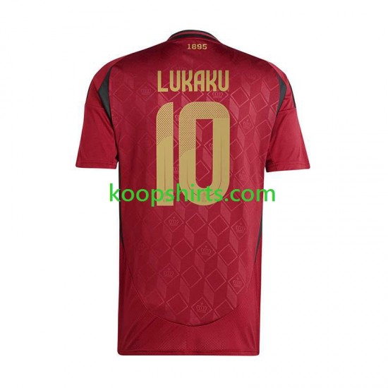 EK 2024 België Thuis Tenue Heren Voetbalshirts Romelu Lukaku 10 Korte Mouwen