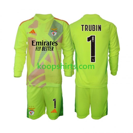 Benfica Doelman Thuis Tenue Kinder Voetbalshirts Anatolij Trubin 1 2024-2025 Lange Mouwen Benfica Doelman Thuis Tenue Kinder Voetbalshirts Anatolij Trubin 1 2024-2025 Lange Mouwen
