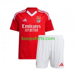Benfica Thuis Rood Tenue Kinder Voetbalshirts 2024-2025 Korte Mouwen