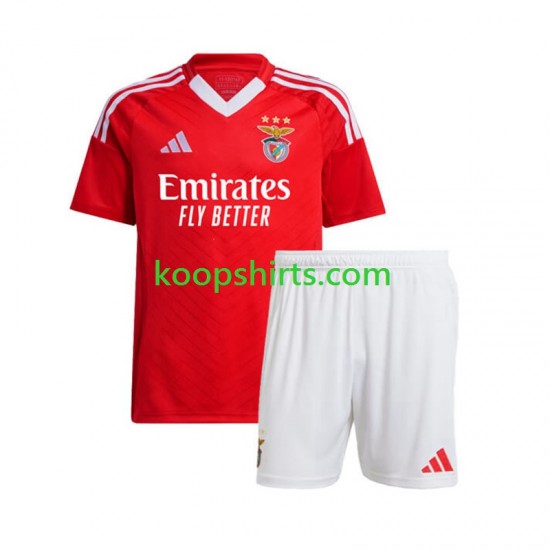 Benfica Thuis Rood Tenue Kinder Voetbalshirts 2024-2025 Korte Mouwen Benfica Thuis Rood Tenue Kinder Voetbalshirts 2024-2025 Korte Mouwen
