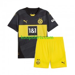 Borussia Dortmund Uit Tenue Kinder Voetbalshirts 2024-2025 Korte Mouwen