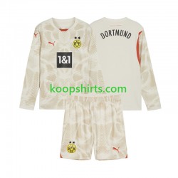 Borussia Dortmund Doelman Thuis Tenue Kinder Voetbalshirts 2024-2025 Lange Mouwen