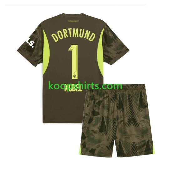 Borussia Dortmund Doelman Uit Tenue Kinder Voetbalshirts Gregor Kobel 1 2024-2025 Korte Mouwen Borussia Dortmund Doelman Uit Tenue Kinder Voetbalshirts Gregor Kobel 1 2024-2025 Korte Mouwen