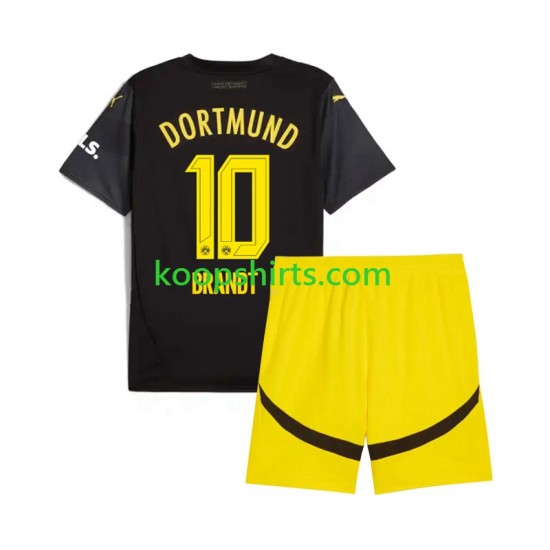 Borussia Dortmund Uit Tenue Kinder Voetbalshirts Julian Brandt 10 2024-2025 Korte Mouwen Borussia Dortmund Uit Tenue Kinder Voetbalshirts Julian Brandt 10 2024-2025 Korte Mouwen