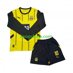 Borussia Dortmund Thuis Tenue Kinder Voetbalshirts Julian Brandt 10 2024-2025 Lange Mouwen