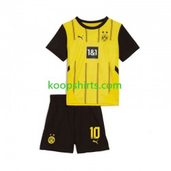 Borussia Dortmund Thuis Tenue Kinder Voetbalshirts Julian Brandt 10 2024-2025 Korte Mouwen