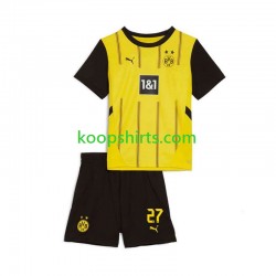 Borussia Dortmund Thuis Tenue Kinder Voetbalshirts Karim Adeyemi 27 2024-2025 Korte Mouwen