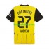 Borussia Dortmund Thuis Tenue Heren Voetbalshirts Karim Adeyemi 27 2024-2025 Korte Mouwen