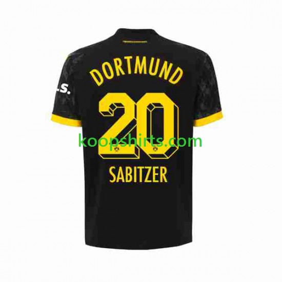 Borussia Dortmund Uit Tenue Heren Voetbalshirts Marcel Sabitzer 20 2023-2024 Korte Mouwen Borussia Dortmund Uit Tenue Heren Voetbalshirts Marcel Sabitzer 20 2023-2024 Korte Mouwen
