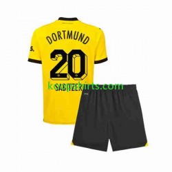 Borussia Dortmund Thuis Tenue Kinder Voetbalshirts Marcel Sabitzer 20 2023-2024 Korte Mouwen
