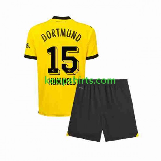 Borussia Dortmund Thuis Tenue Kinder Voetbalshirts Mats Hummels 15 2023-2024 Korte Mouwen Borussia Dortmund Thuis Tenue Kinder Voetbalshirts Mats Hummels 15 2023-2024 Korte Mouwen