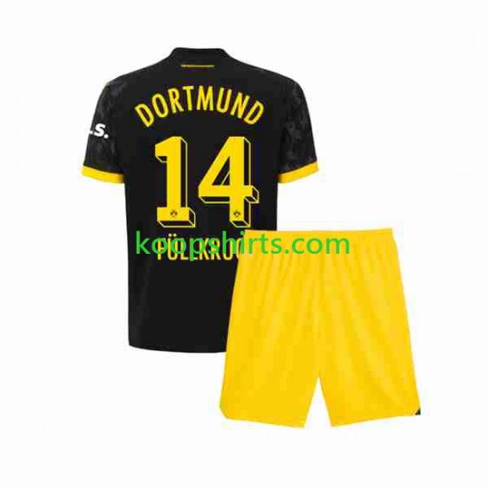Borussia Dortmund Uit Tenue Kinder Voetbalshirts Niclas Fullkrug 14 2023-2024 Korte Mouwen Borussia Dortmund Uit Tenue Kinder Voetbalshirts Niclas Fullkrug 14 2023-2024 Korte Mouwen