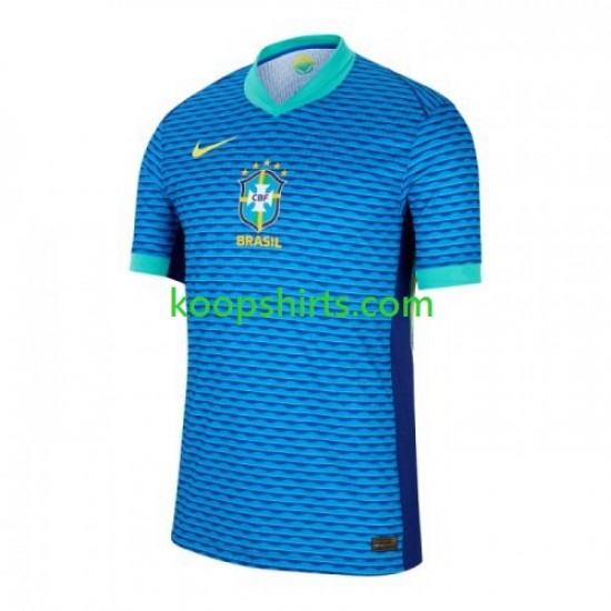 Brazilië Uit Tenue Heren Voetbalshirts Copa America 2024 Korte Mouwen