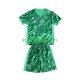 Brazilië Doelman Derde Groente Tenue Kinder Voetbalshirts 2024 Korte Mouwen Brazilië Doelman Derde Groente Tenue Kinder Voetbalshirts 2024 Korte Mouwen