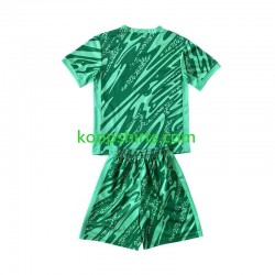 Brazilië Doelman Derde Groente Tenue Kinder Voetbalshirts 2024 Korte Mouwen