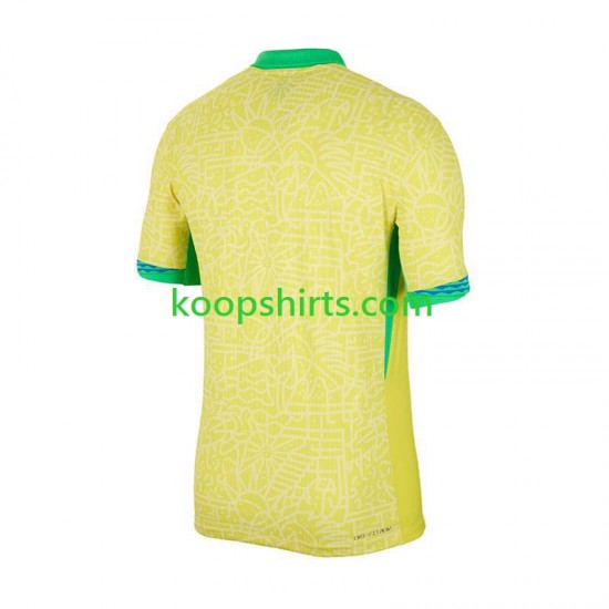 Brazilië Thuis Tenue Heren Voetbalshirts Copa America 2024 Korte Mouwen