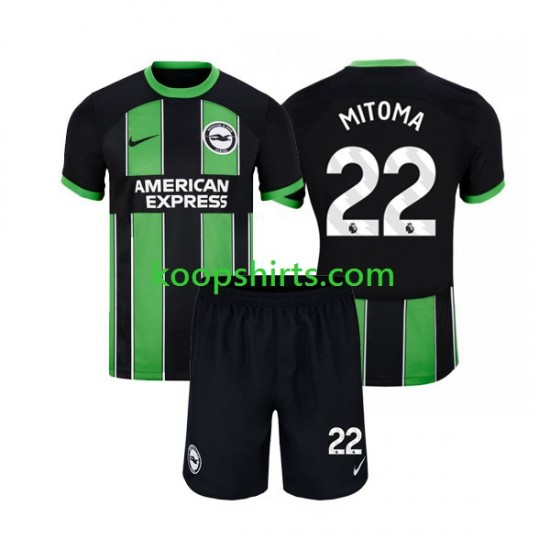 Brighton Hove Albion Uit Tenue Kinder Voetbalshirts Mitoma 22 2023-2024 Korte Mouwen Brighton Hove Albion Uit Tenue Kinder Voetbalshirts Mitoma 22 2023-2024 Korte Mouwen