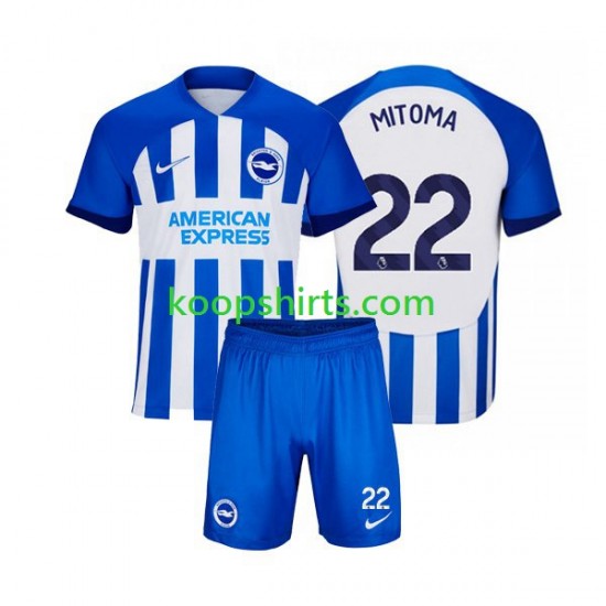 Brighton Hove Albion Thuis Tenue Kinder Voetbalshirts Mitoma 22 2023-2024 Korte Mouwen Brighton Hove Albion Thuis Tenue Kinder Voetbalshirts Mitoma 22 2023-2024 Korte Mouwen