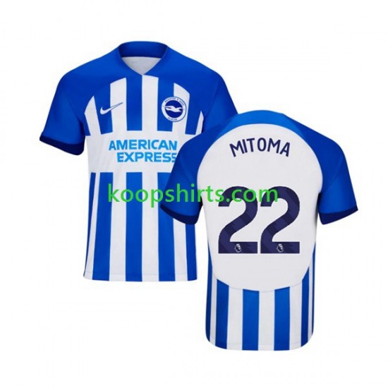 Brighton Hove Albion Thuis Tenue Heren Voetbalshirts Mitoma 22 2023-2024 Korte Mouwen Brighton Hove Albion Thuis Tenue Heren Voetbalshirts Mitoma 22 2023-2024 Korte Mouwen