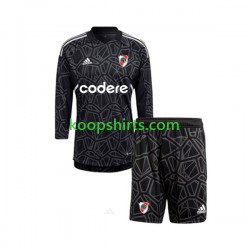 CA River Plate Doelman Thuis Tenue Kinder Voetbalshirts 2023 Lange Mouwen