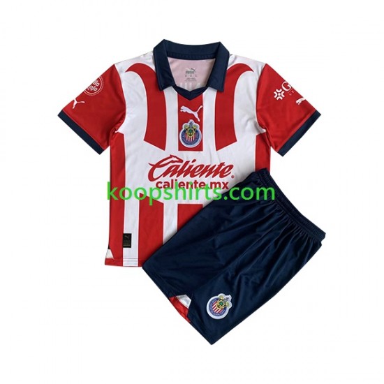CD Guadalajara Thuis Tenue Kinder Voetbalshirts 2023-2024 Korte Mouwen CD Guadalajara Thuis Tenue Kinder Voetbalshirts 2023-2024 Korte Mouwen