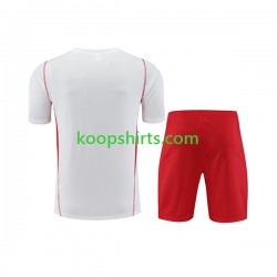 CR Flamengo Wit Voetbal training shirt en shorts 2023-2024