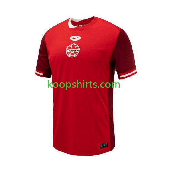 Canada Thuis Rood Tenue Heren Voetbalshirts Copa America 2024 Korte Mouwen Canada Thuis Rood Tenue Heren Voetbalshirts Copa America 2024 Korte Mouwen