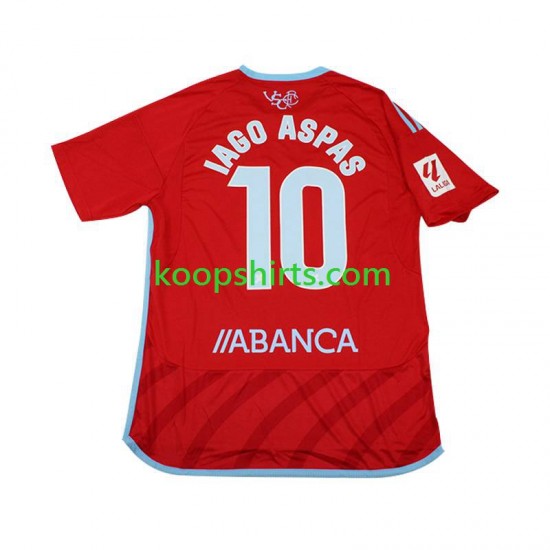 Celta de Vigo Uit Tenue Heren Voetbalshirts Iago Aspas 10 2023-2024 Korte Mouwen Celta de Vigo Uit Tenue Heren Voetbalshirts Iago Aspas 10 2023-2024 Korte Mouwen