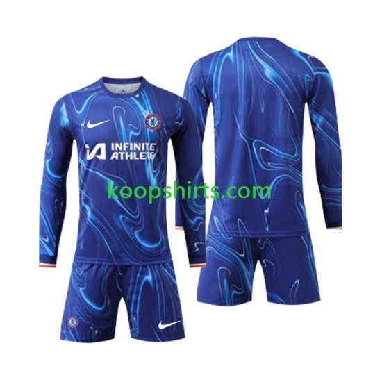 Chelsea Thuis Tenue Kinder Voetbalshirts 2024-2025 Lange Mouwen Chelsea Thuis Tenue Kinder Voetbalshirts 2024-2025 Lange Mouwen
