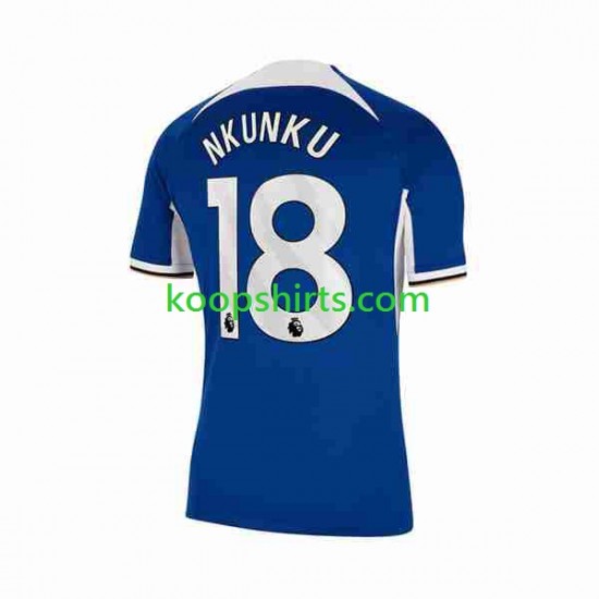 Chelsea Thuis Tenue Heren Voetbalshirts Christopher Nkunku 18 2023-2024 Korte Mouwen Chelsea Thuis Tenue Heren Voetbalshirts Christopher Nkunku 18 2023-2024 Korte Mouwen