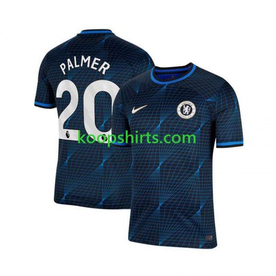 Chelsea Uit Blauw Tenue Heren Voetbalshirts Cole Palmer 20 2023-2024 Korte Mouwen Chelsea Uit Blauw Tenue Heren Voetbalshirts Cole Palmer 20 2023-2024 Korte Mouwen