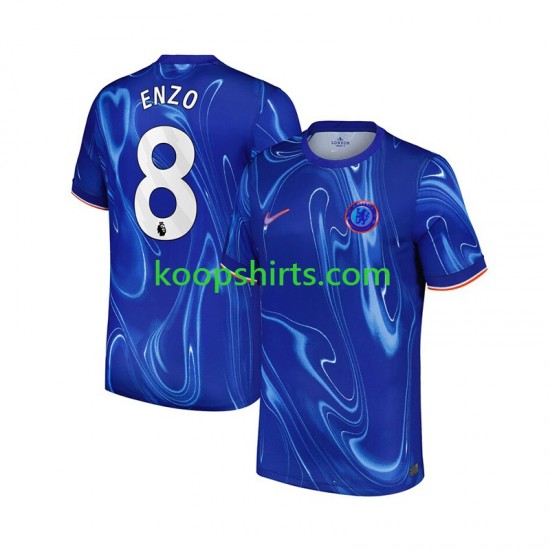Chelsea Thuis Tenue Heren Voetbalshirts Enzo 8 2024-2025 Korte Mouwen Chelsea Thuis Tenue Heren Voetbalshirts Enzo 8 2024-2025 Korte Mouwen