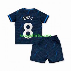 Chelsea Uit Tenue Kinder Voetbalshirts Enzo Fernandez 8 2023-2024 Korte Mouwen