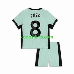 Chelsea Derde Tenue Kinder Voetbalshirts Enzo Fernandez 8 2023-2024 Korte Mouwen
