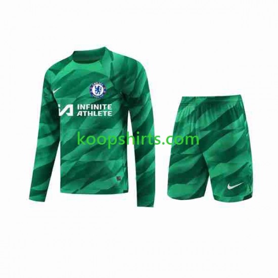 Chelsea Doelman Derde Tenue Kinder Voetbalshirts 2023-2024 Lange Mouwen Chelsea Doelman Derde Tenue Kinder Voetbalshirts 2023-2024 Lange Mouwen