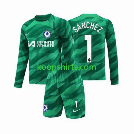 Chelsea Doelman Derde Tenue Kinder Voetbalshirts Robert Sanchez 1 2023-2024 Lange Mouwen Chelsea Doelman Derde Tenue Kinder Voetbalshirts Robert Sanchez 1 2023-2024 Lange Mouwen