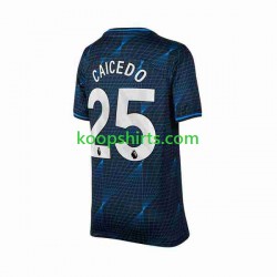 Chelsea Uit Tenue Heren Voetbalshirts Moises Caicedo 25 2023-2024 Korte Mouwen