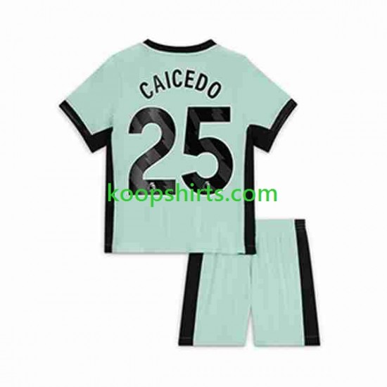 Chelsea Derde Tenue Kinder Voetbalshirts Moises Caicedo 25 2023-2024 Korte Mouwen Chelsea Derde Tenue Kinder Voetbalshirts Moises Caicedo 25 2023-2024 Korte Mouwen