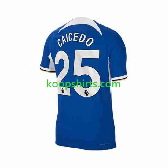 Chelsea Thuis Tenue Heren Voetbalshirts Moises Caicedo 25 2023-2024 Korte Mouwen Chelsea Thuis Tenue Heren Voetbalshirts Moises Caicedo 25 2023-2024 Korte Mouwen