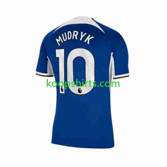 Chelsea Thuis Tenue Heren Voetbalshirts Mykhaylo Mudryk 10 2023-2024 Korte Mouwen Chelsea Thuis Tenue Heren Voetbalshirts Mykhaylo Mudryk 10 2023-2024 Korte Mouwen